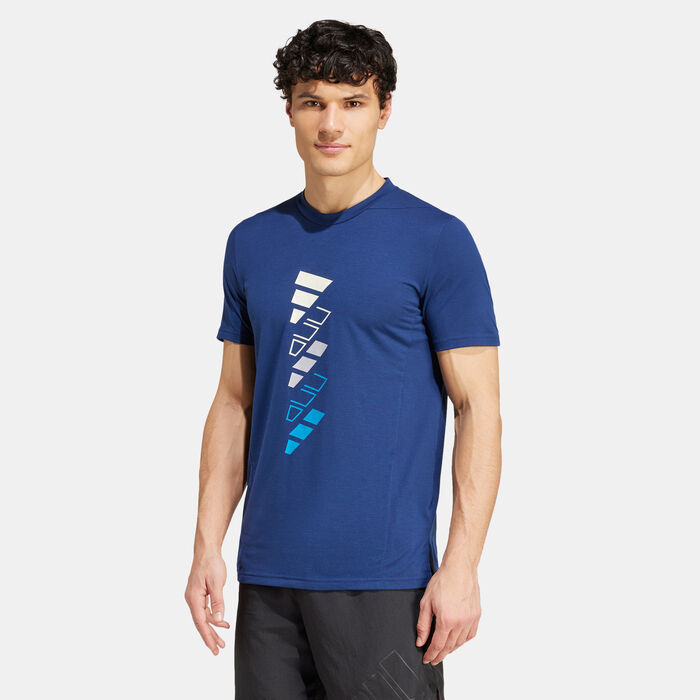 اديداس تيشيرت التمرين ديزايند فور ترينينج للرجال أزرق image number 0