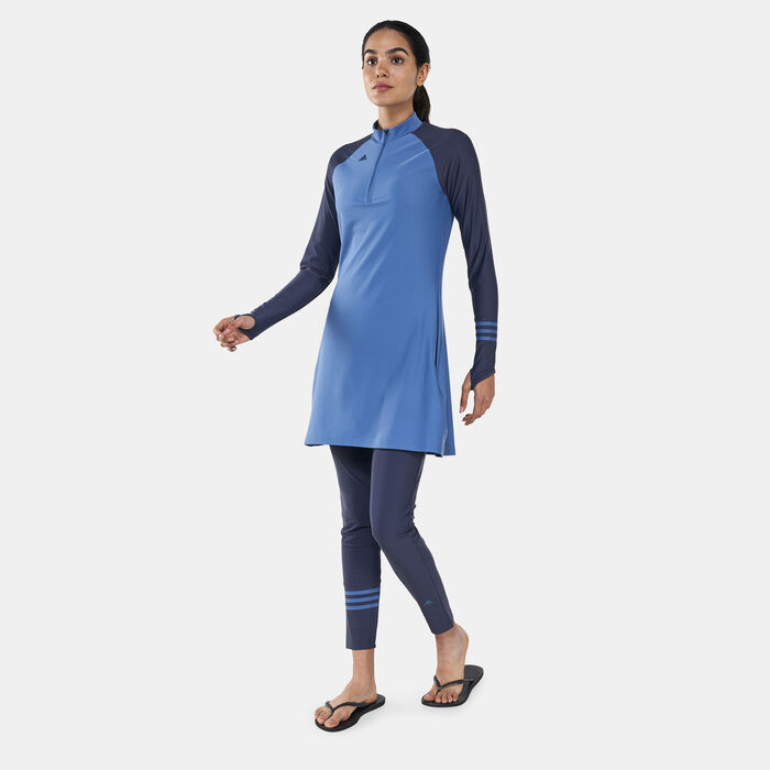 اديداس بنطال السباحة 3-سترايبس للنساء أزرق image number 2