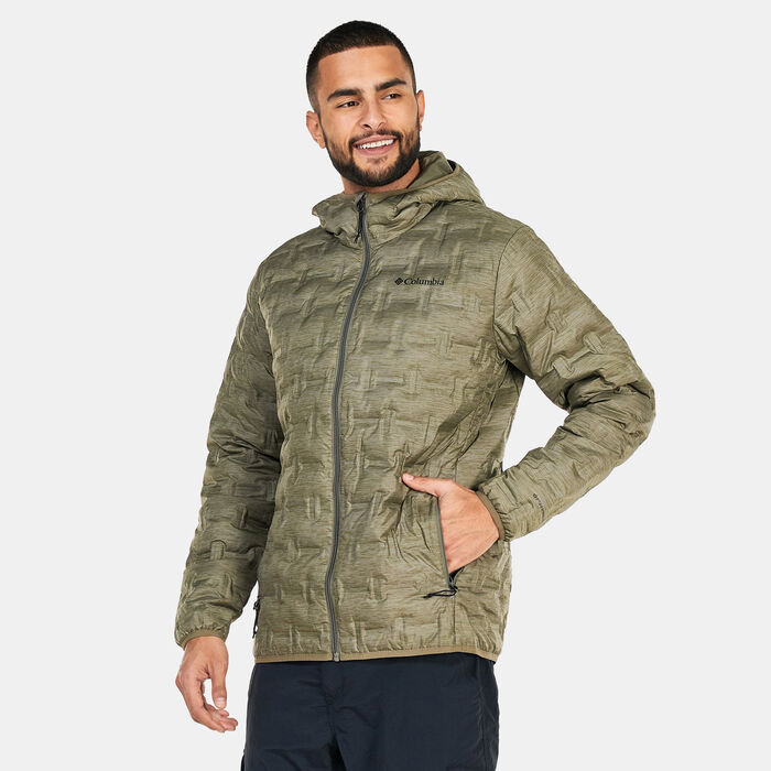 كولومبيا جاكيت ديلتا ريدج داون بقبعة للرجال أخضر image number 0