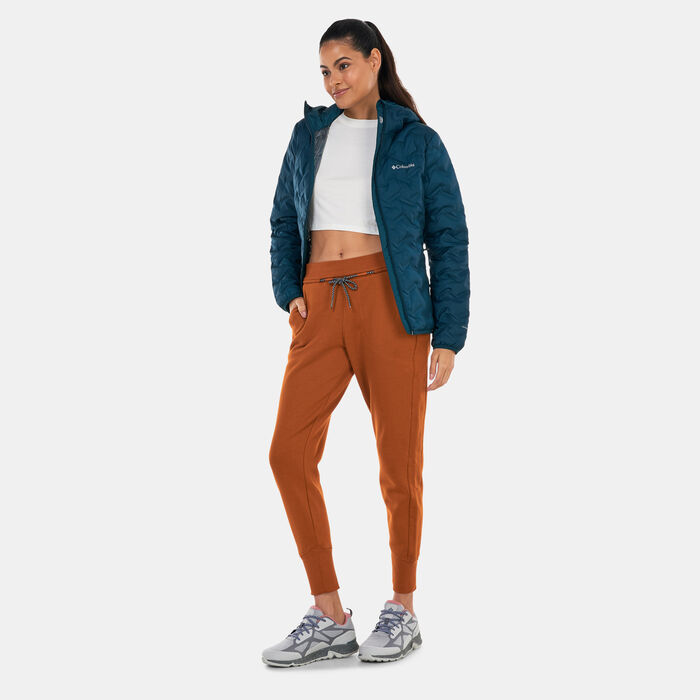 كولومبيا جاكيت دلتا ريدج داون بالقبعة للنساء أزرق image number 2