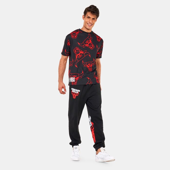 نيو ايرا تيشيرت ان بي ايه برينتد نيون شيكاجو بولز أسود image number 2