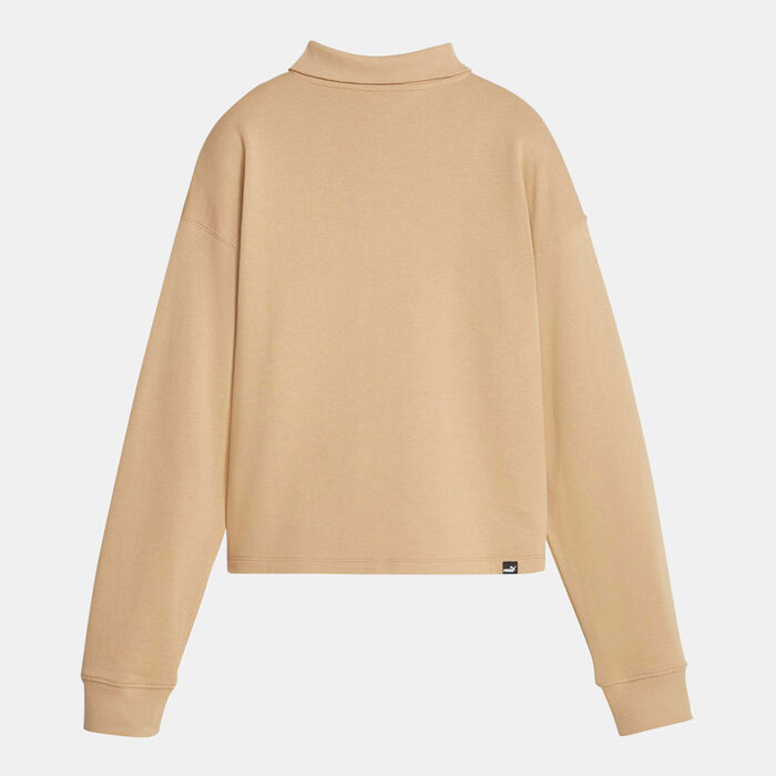 بوما سويتشيرت HER هاي-نك بنصف سحاب للنساء بيج image number 2