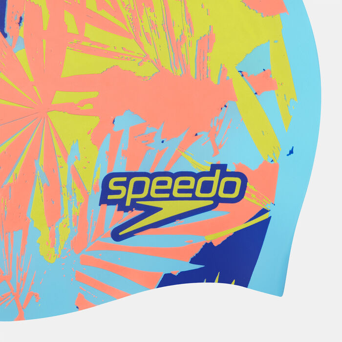 سبيدو قبعة السباحة ريفرسابل سلوجان للاطفال أزرق image number 4