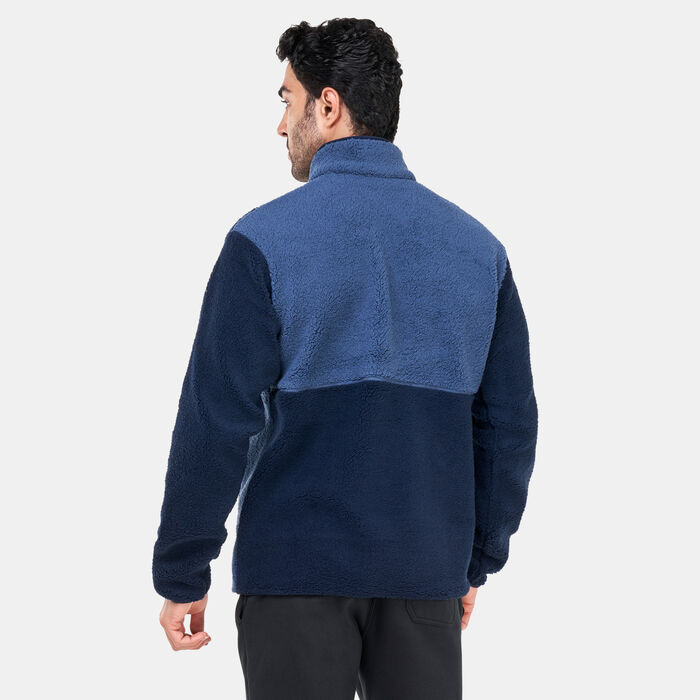 كولومبيا جاكيت بلوفر رجد ريدج شيربا بلوحة أزرار جزئية للرجال أزرق image number 1