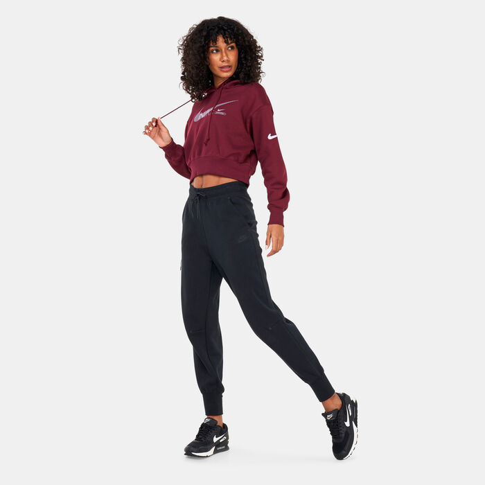 نايكي هودي سبورتسوير سووش فليس للنساء أحمر image number 2