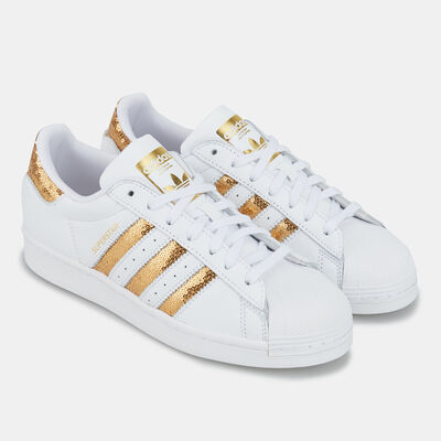 اديداس اورجينال حذاء سوبر ستار للنساء أبيض