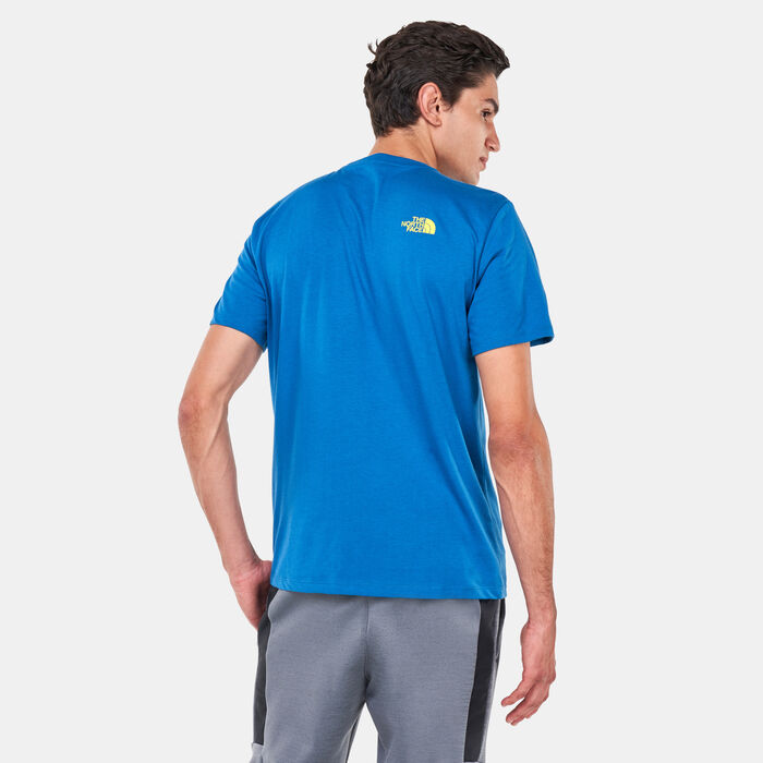 ذا نورث فيس تيشيرت فاونديشن جرافيك للرجال أزرق image number 1