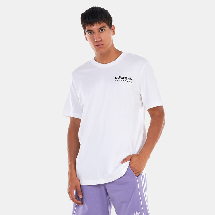 اديداس اورجينال تيشيرت ادفنتشر نيتشر اويكينينج للرجال أبيض image number 0
