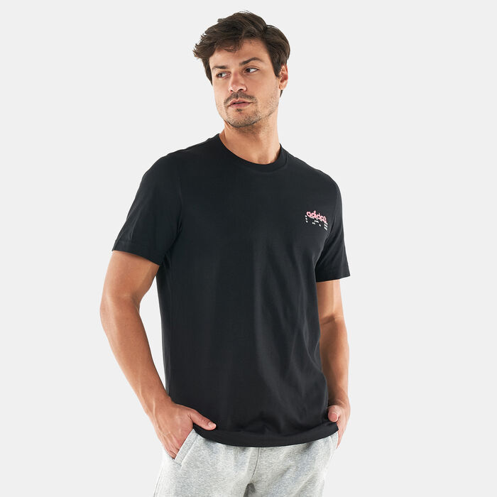 اديداس اورجينال تيشيرت جرافيكس بيهايند ذا تريفويل للرجال أسود image number 0