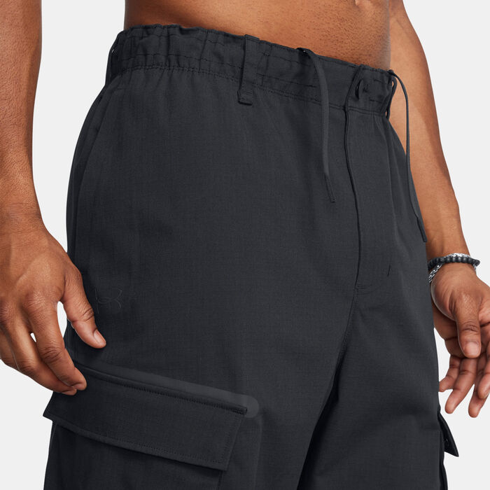 اندر ارمر بنطال التمرين كارجو انستوببال للرجال أسود image number 3