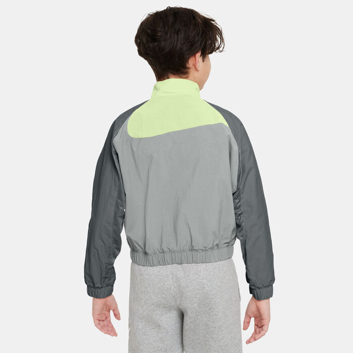 نايكي جاكيت سبورتسوير امبليفاي بسحاب كامل للاطفال الكبار رمادي image number 1