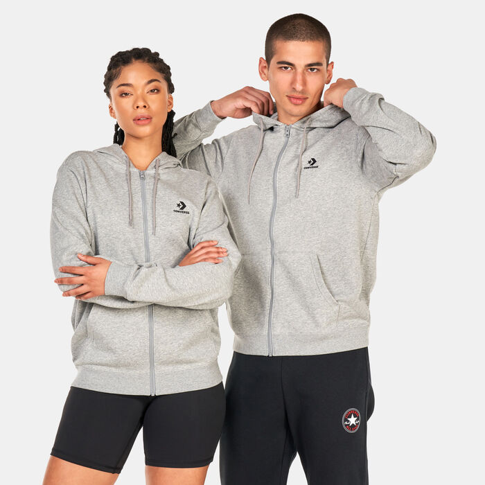 كونفرس هودي ستار شيفرون ايمبرويديرد كلاسيك رمادي image number 0