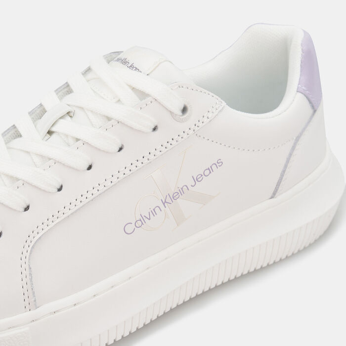 كالفن كلاين حذاء ليذر بلاتفورم للنساء أبيض image number 4
