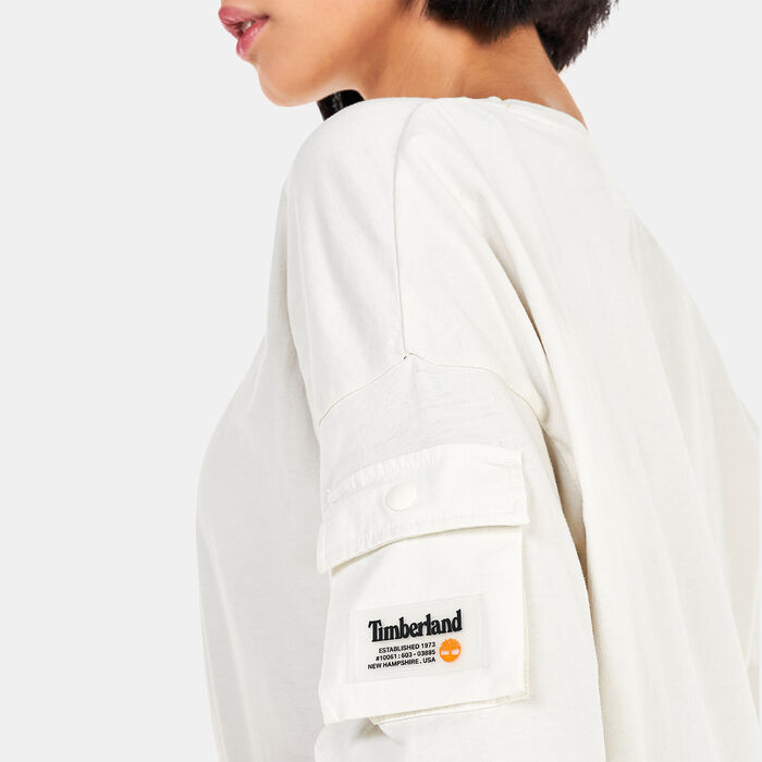تمبرلاند تيشيرت بروجريسف يوتيليتي بوكيت للنساء أبيض image number 3