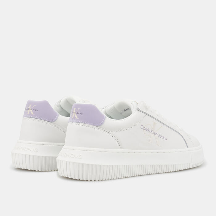 كالفن كلاين حذاء ليذر بلاتفورم للنساء أبيض image number 2