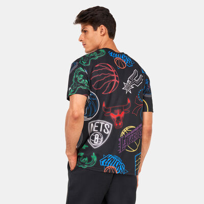 نيو ايرا تيشيرت كرة السلة ان بي ايه نيون أسود