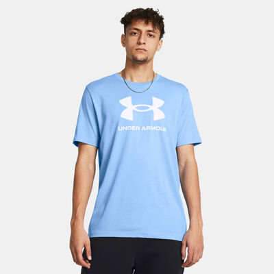 اندر ارمر تيشيرت لوجو للرجال أزرق