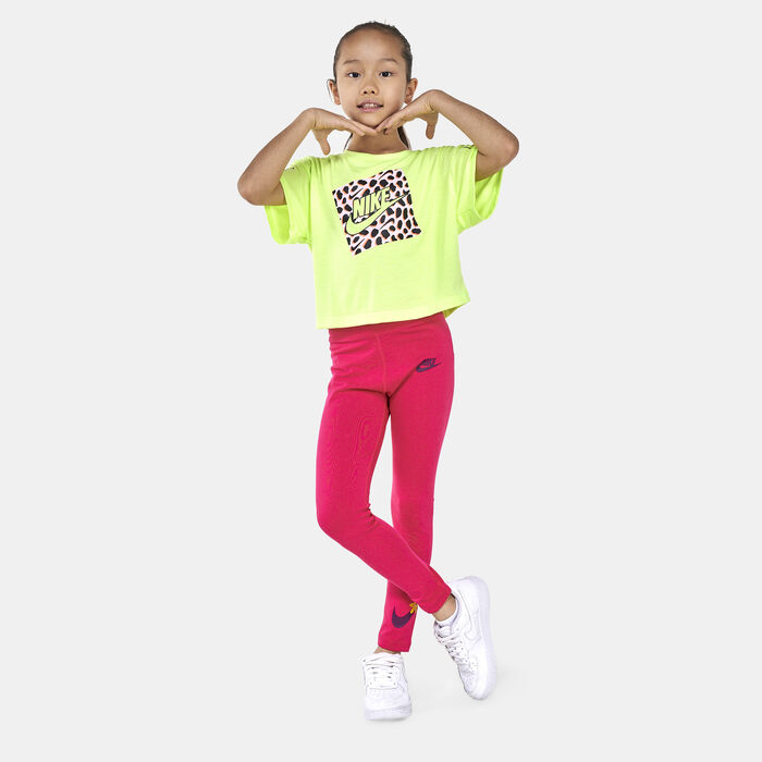 نايكي تيشيرت جرافيك برينت للاطفال أخضر image number 2